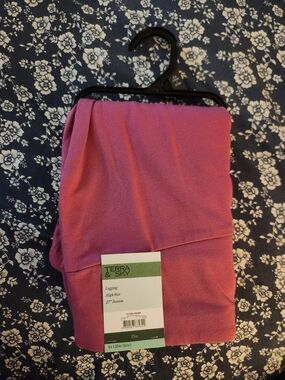 Terra & Sky Meadow Mauve High-Rise Leggings- 4X (28w-30w)